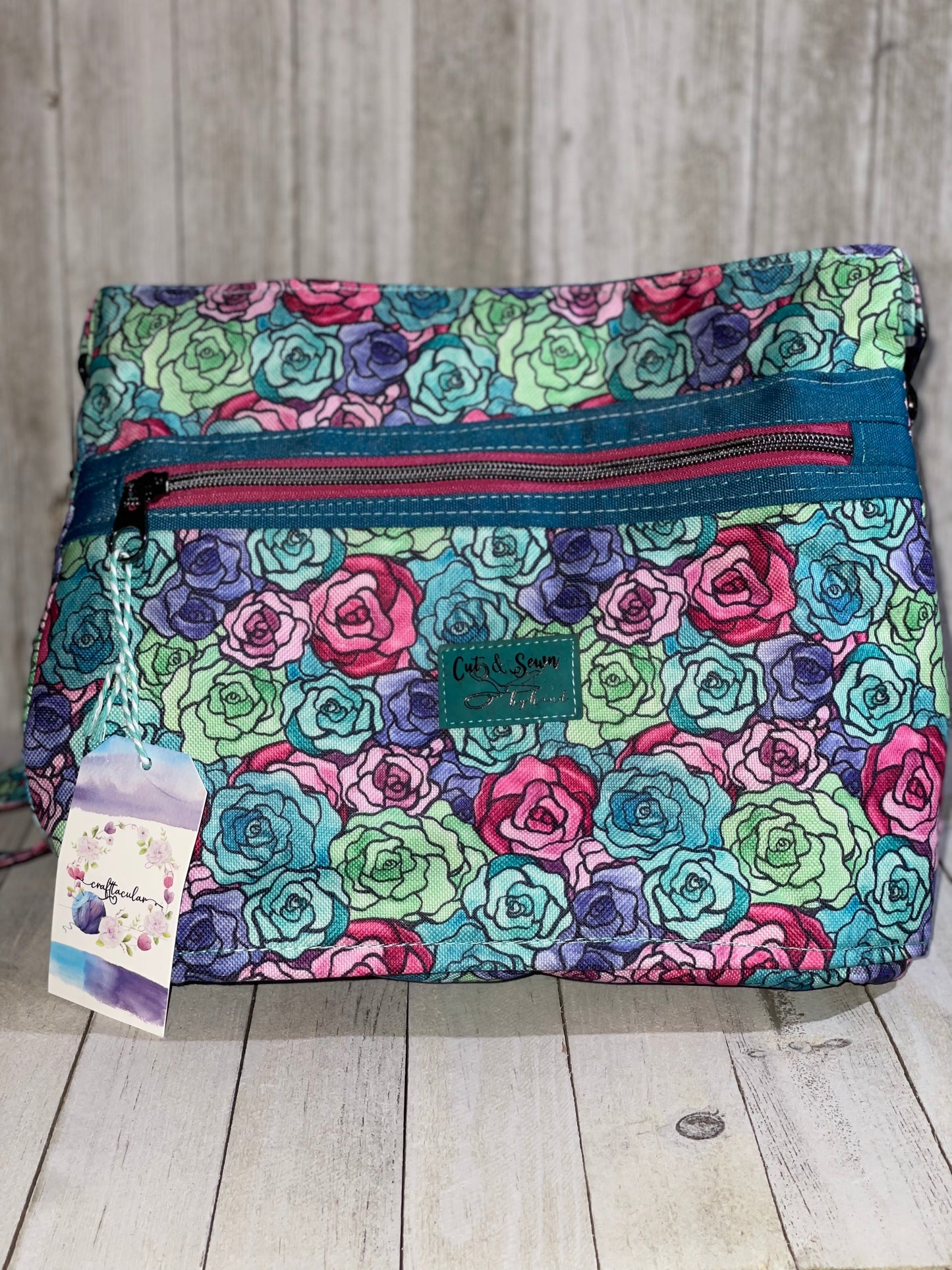 Watercolor Roses Crossbody Bag